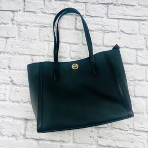 MICHAEL KORS Women's Leida Tote Bag Large‎ Black Coated Canvas NWT